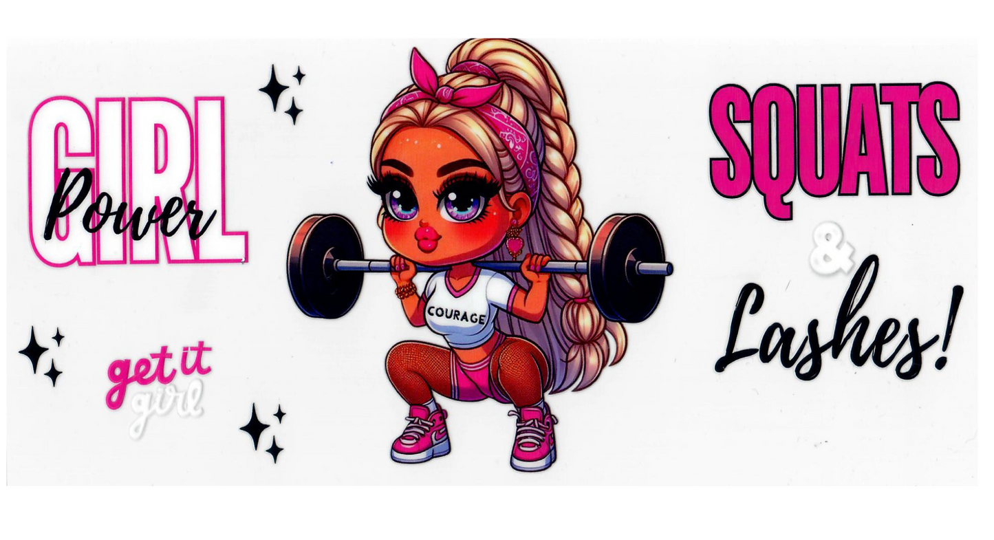 16Oz Squats and Lashes Wrap