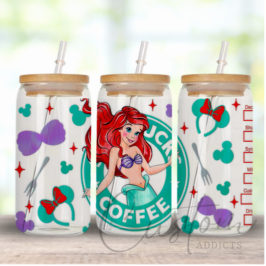 16Oz Little mermaid Starbucks wrap
