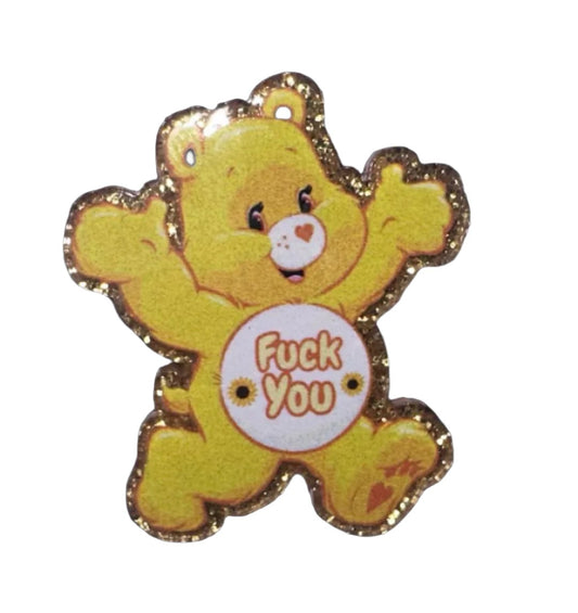 Acrylic Charm Swear Bear Yellow