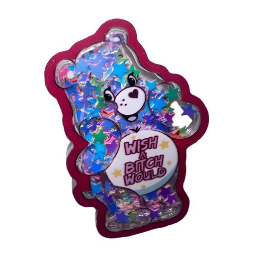 Shaker Charm Red Swear Bear