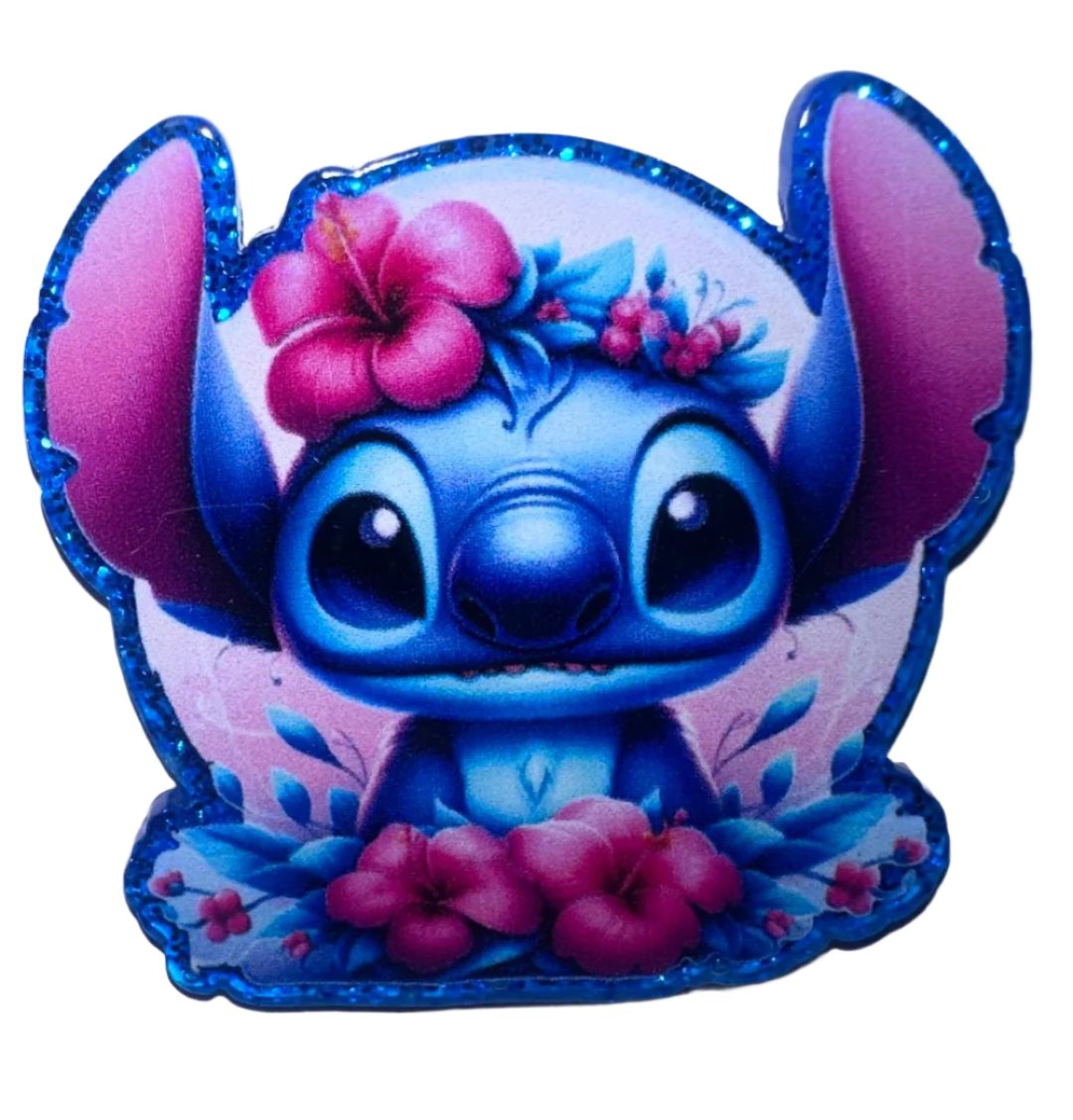 Acrylic Charm Glitter Stitch