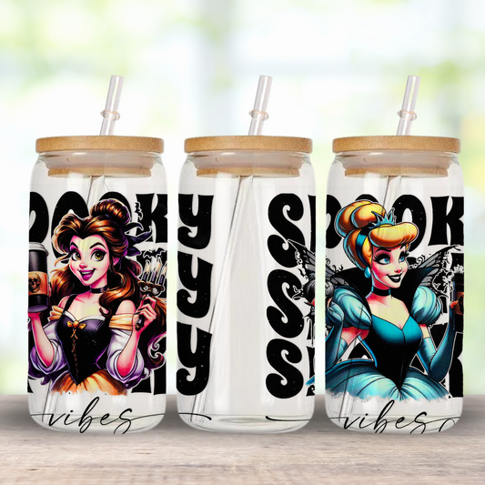 16Oz Decals Spooky Princess Bell and Cinderella Wrap Limited Edition